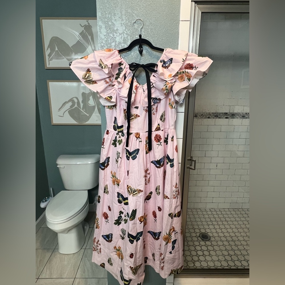 Antonio Melani x Jennifer Sumko Jennifer Butterfly Ruffle Sleeve Dress NWT